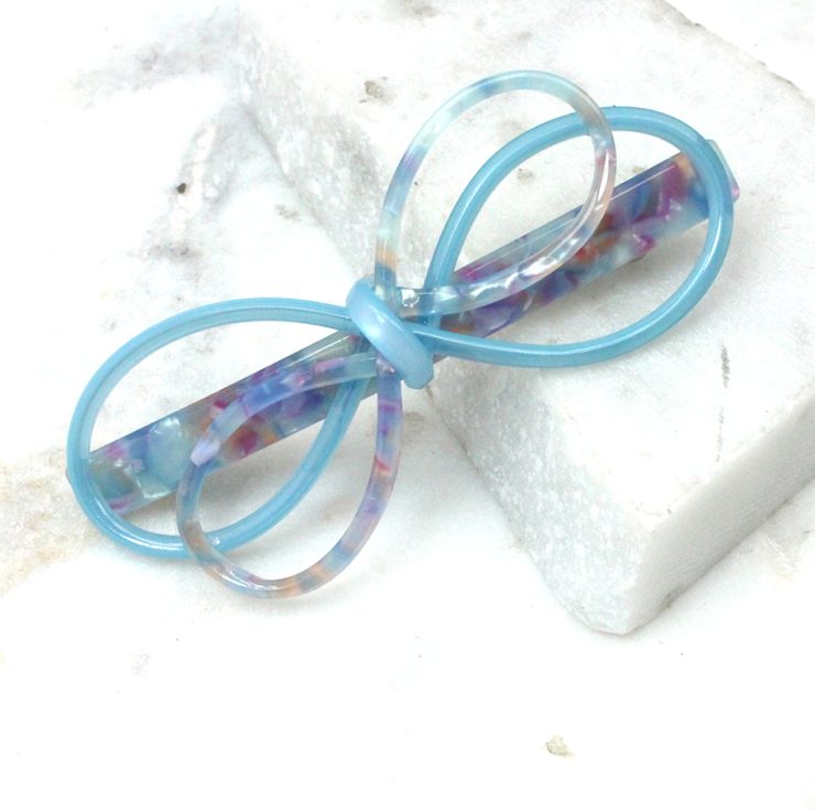 A photo of the Marbled Bow Barette product