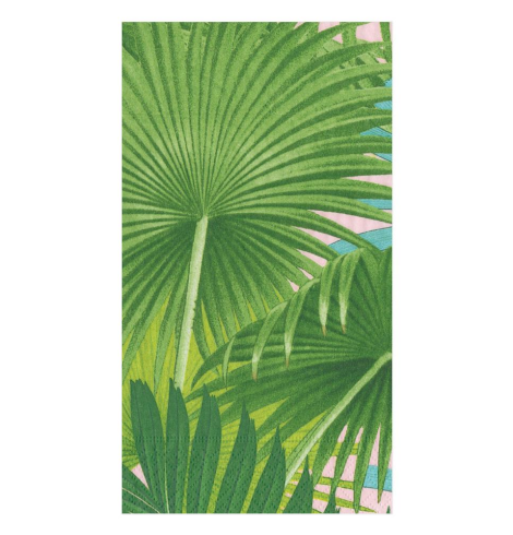 A photo of the Palm Fronds Guest Napkins In Sunset product