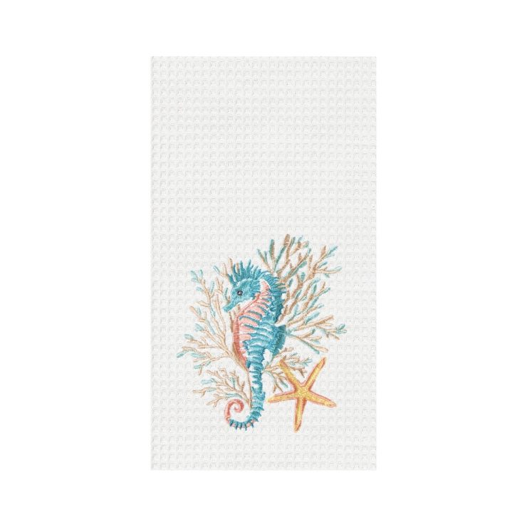 A photo of the Seahorse & Coral Towel product