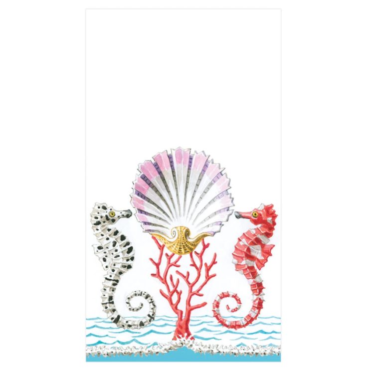 A photo of the Seahorse and Shell Guest Napkins product