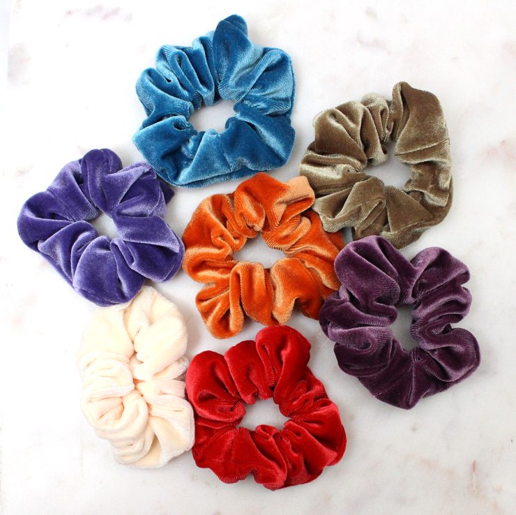 A photo of the Small Velvet Scrunchie product