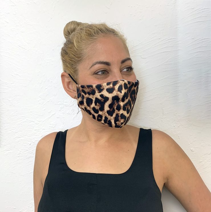 A photo of the Leopard Face Mask product