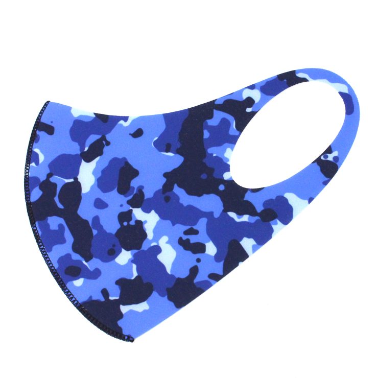 A photo of the Blue Camo Face Mask product