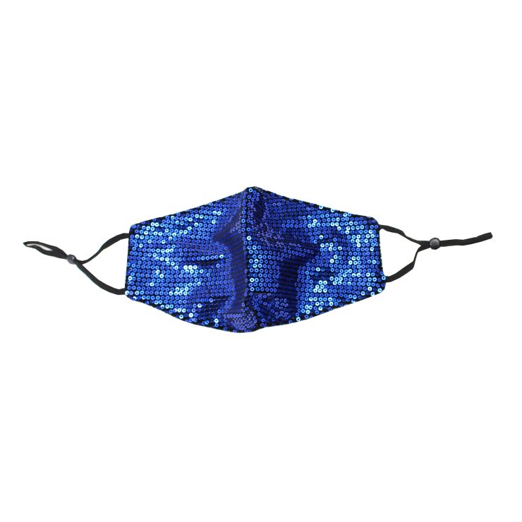A photo of the Sequin Face Mask In Blue product