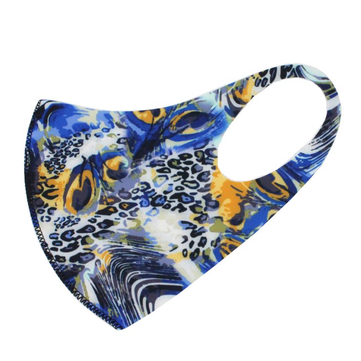 A photo of the Peacock Feather Mask In Blue product
