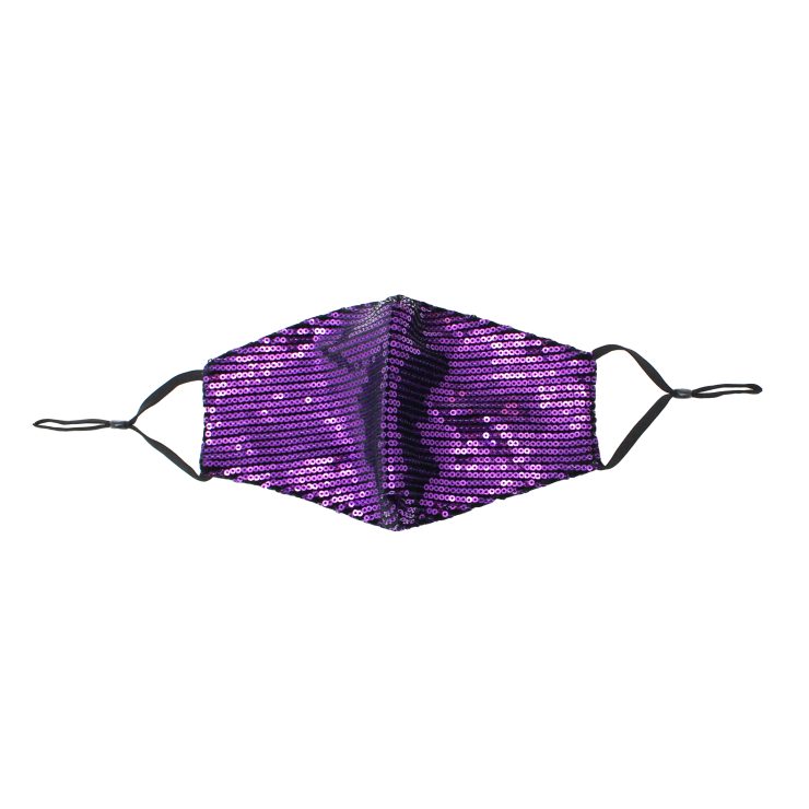 A photo of the Sequin Face Mask In Purple product