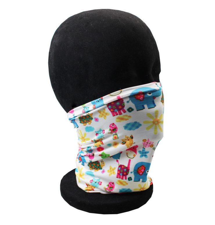 A photo of the Children's Neck Gaiter In Animal Parade product
