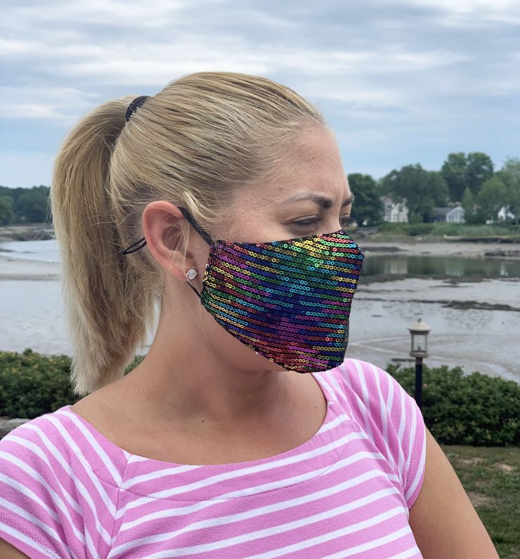 A photo of the Sequin Face Mask In Multi product