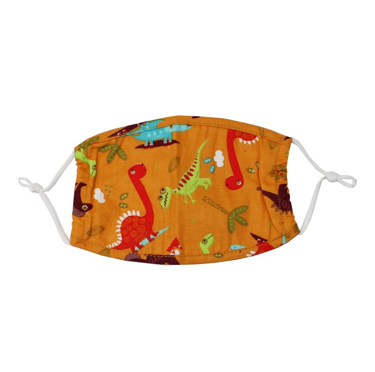 A photo of the Dino Party Kids' Mask In Orange product