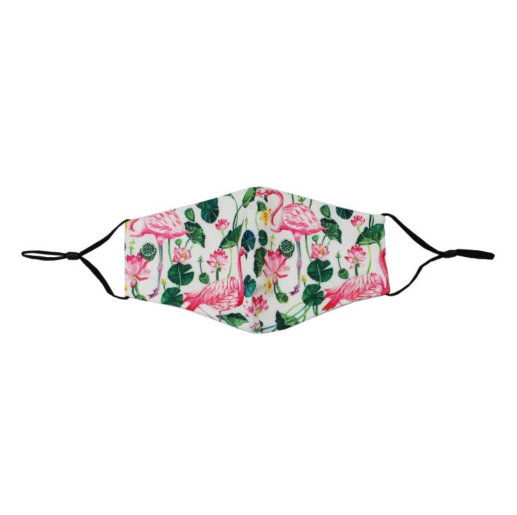 A photo of the Flamingo Frenzy Face Mask product