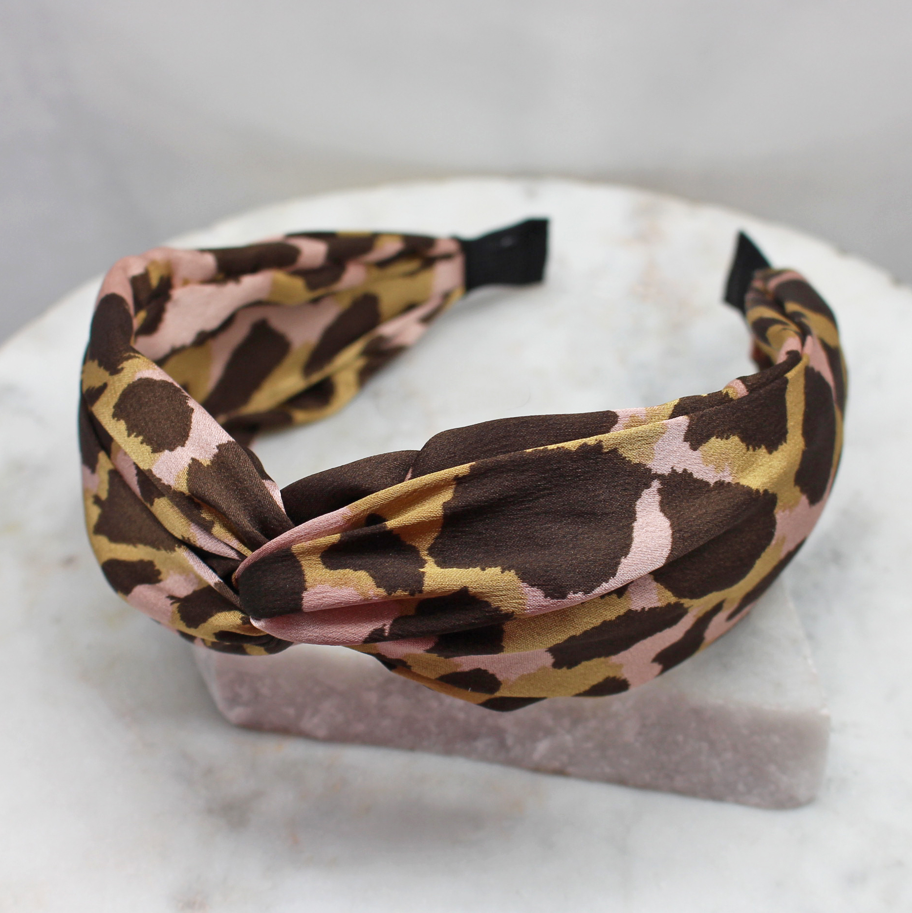 Blush & Brown Leopard Headband - Best of Everything | Online Shopping