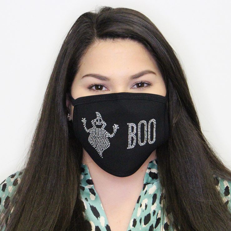 Rhinestone Boo BOO Rhinestone Face Mask - Best of Everything | Online Shopping