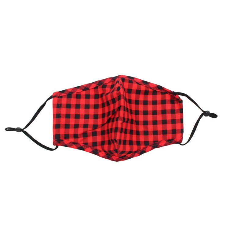 A photo of the Black & Red Buffalo Check Mask product