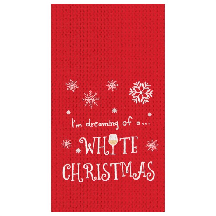 A photo of the White Christmas Kitchen Towel product
