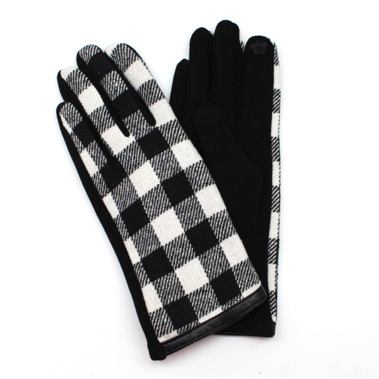 A photo of the Black & White Buffalo Check Gloves product