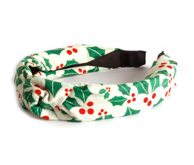 A photo of the Christmas Holly Headband In White product