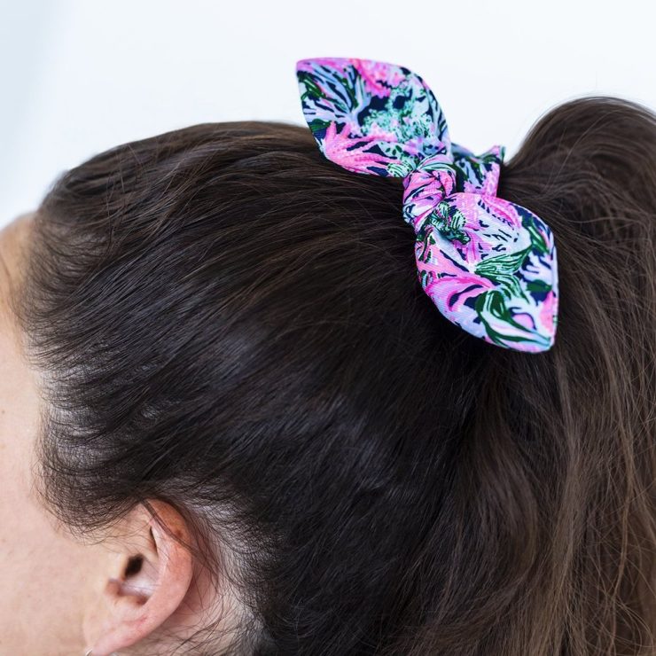 A photo of the Lilly Pulitzer Hair Scrunchie In Bringing Mermaid Back product