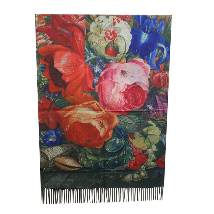 A photo of the Pretty Peonies Reversible Scarf product