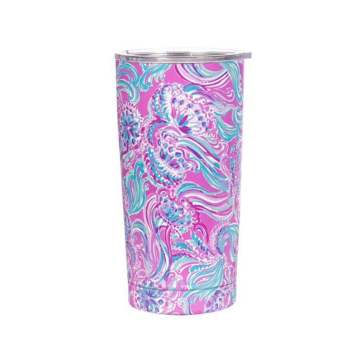 A photo of the Lilly Pulitzer Stainless Steel Thermal Mug In Don't Be Jelly product