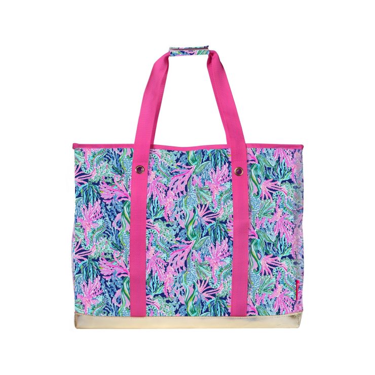 A photo of the Lilly Pulitzer Ultimate Carryall In Bringing Mermaid Back product