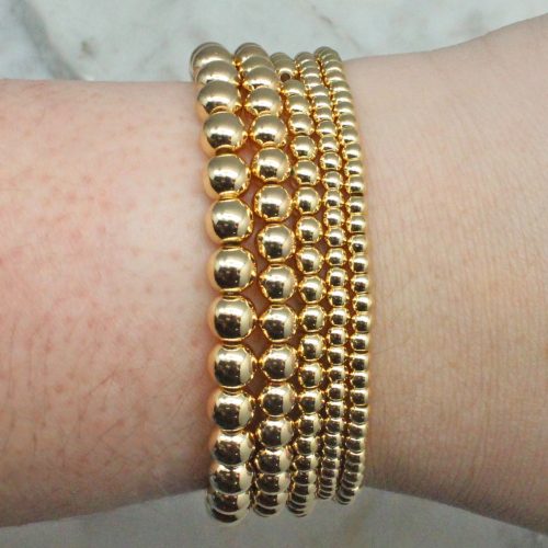 Gold Beaded Stackable Bracelets Set of 5 Best of Everything