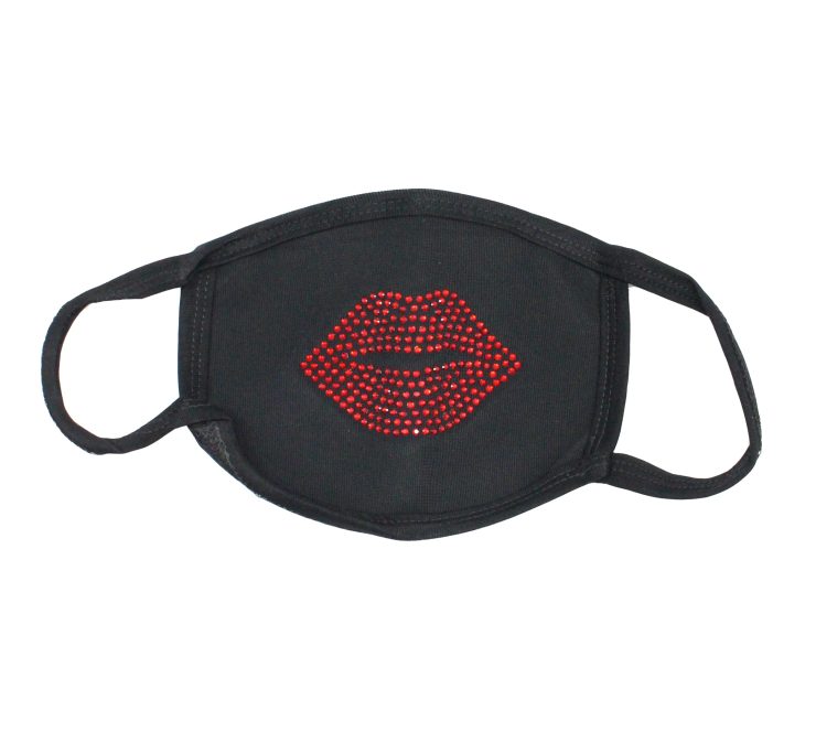 A photo of the Rhinestone Lips Face Mask product