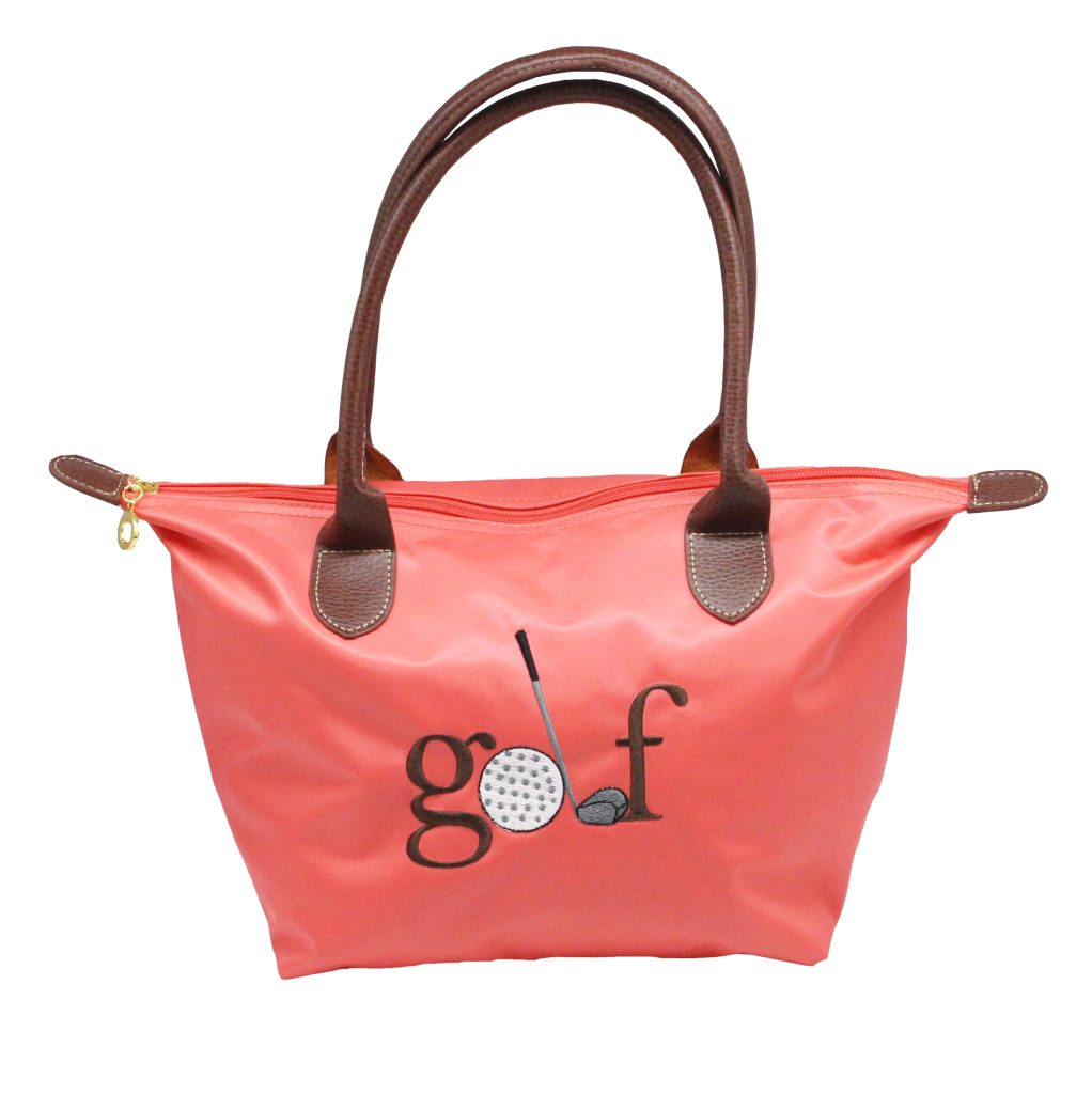 Golf Nylon Tote In Coral Best of Everything Online Shopping