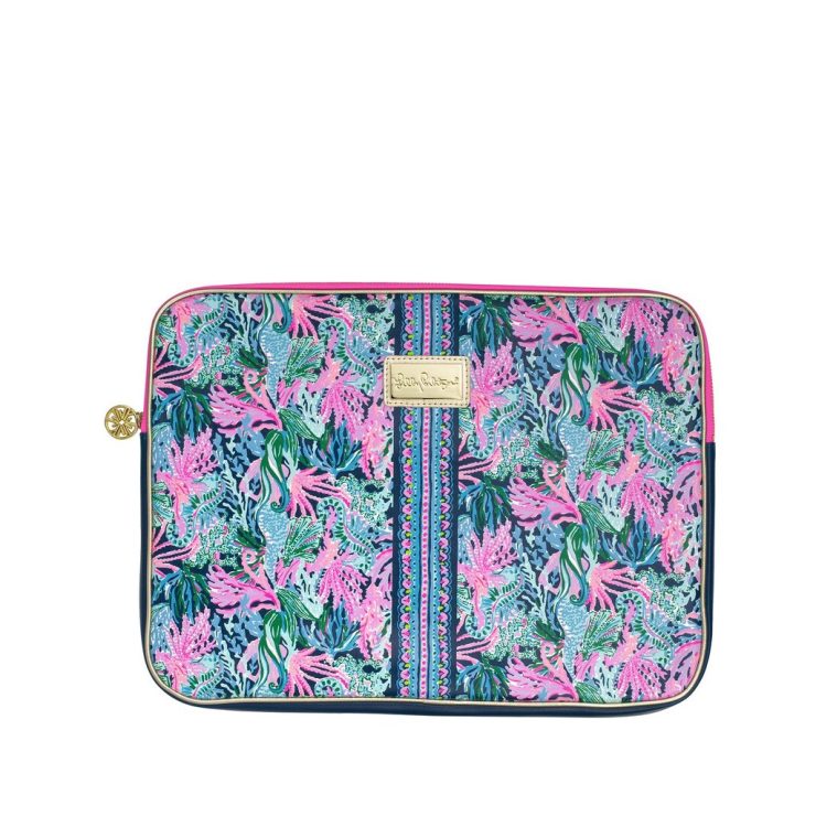 A photo of the Lilly Pulitzer Laptop Sleeve In Bringing Mermaid Back product