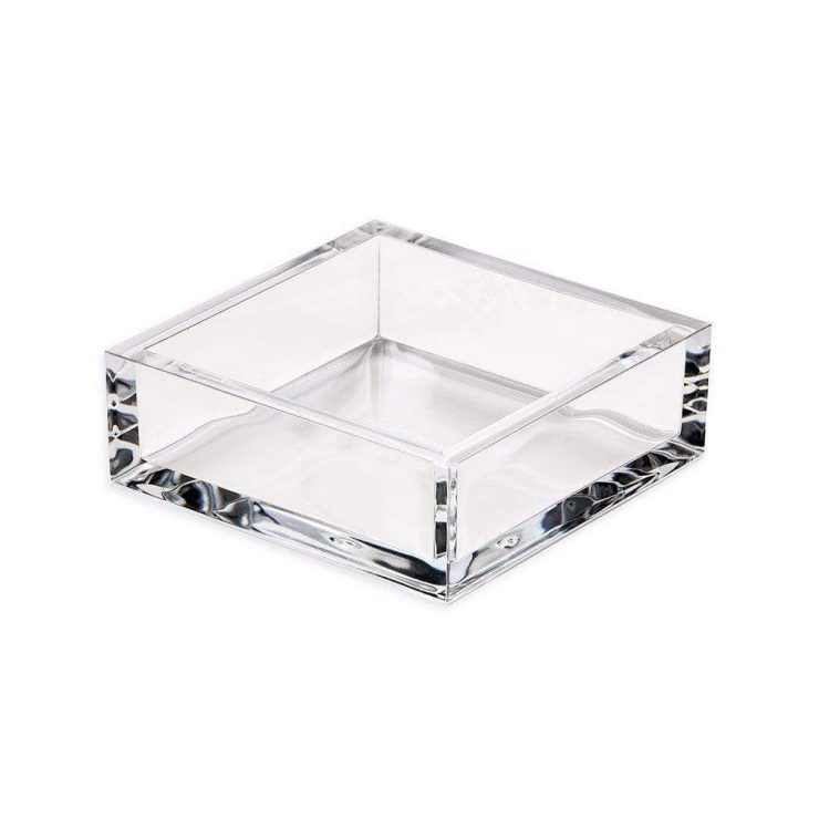 A photo of the Acrylic Cocktail Napkin Holder In Clear product