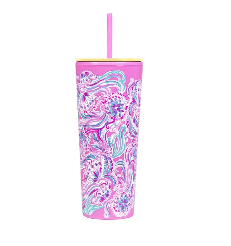 A photo of the Lilly Pulitzer Tumbler With Straw In Don't Be Jelly product