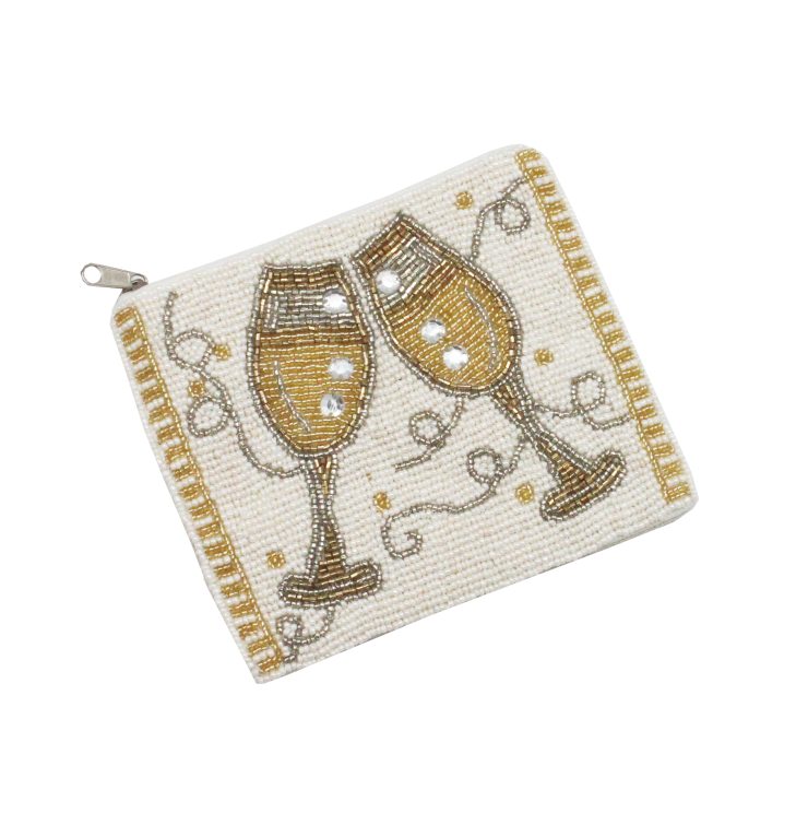 A photo of the Beaded Champagne Pouch product