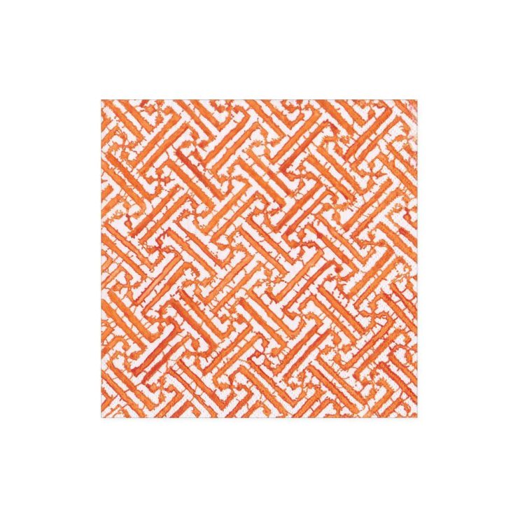 A photo of the Fretwork Cocktail Napkins in Orange product