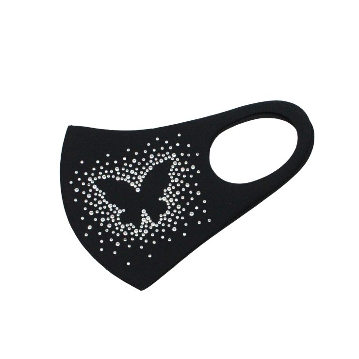 A photo of the Fluttering Butterfly Face Mask In Clear product