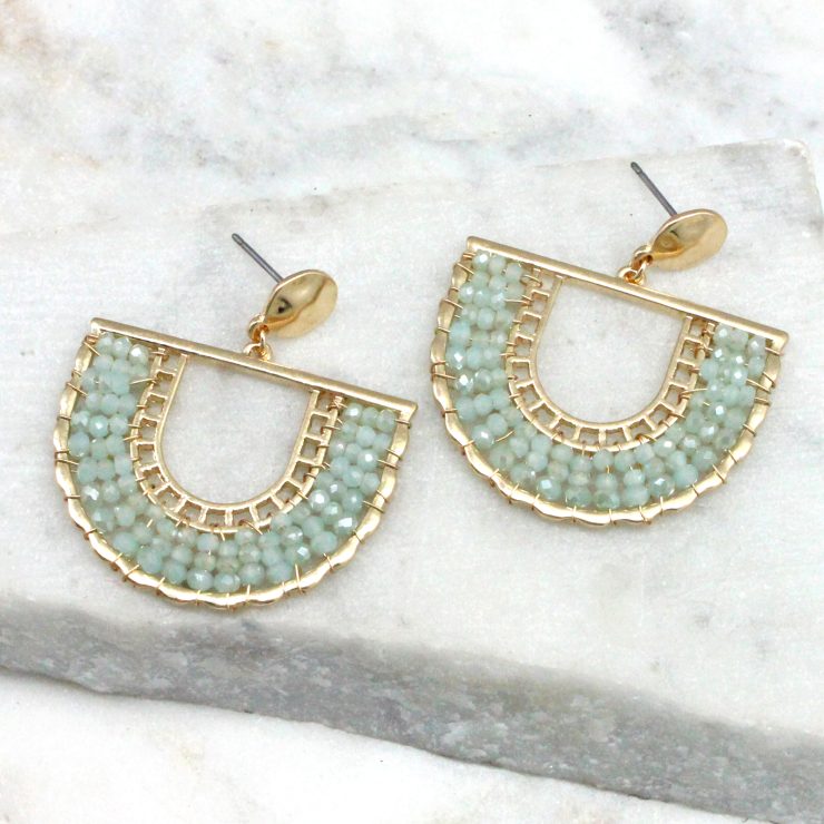 A photo of the Jasmine Earrings In Mint product