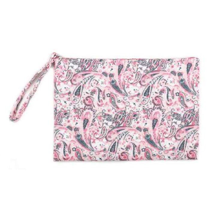 A photo of the Pink Paisley Wristlet product