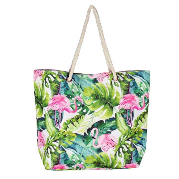 A photo of the Tropical Flamingo Tote product