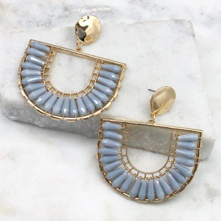 A photo of the The Angela Earrings In Periwinkle product