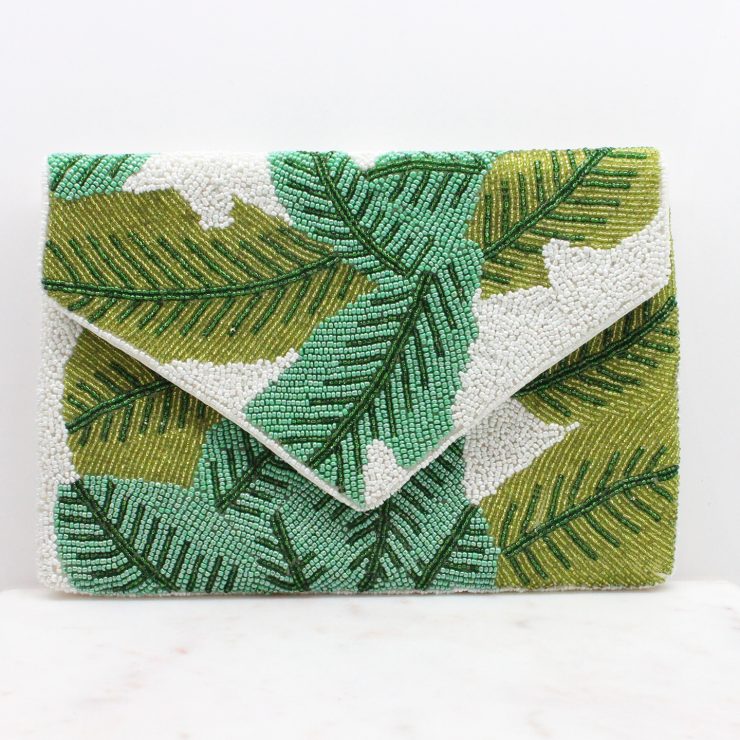 A photo of the Banana Leaf Clutch In White product