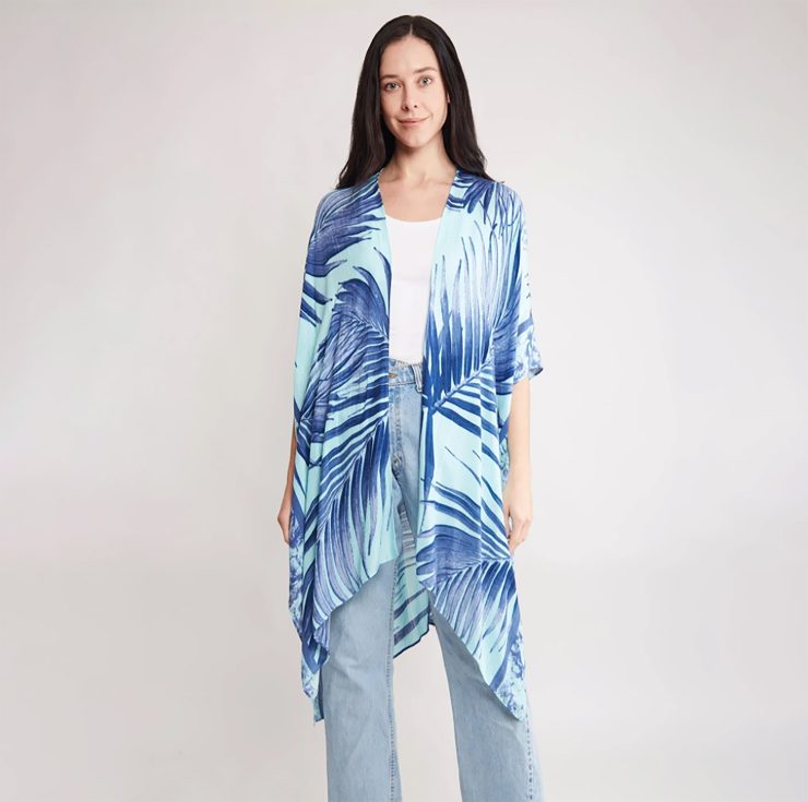 A photo of the Blue Palm Kimono product