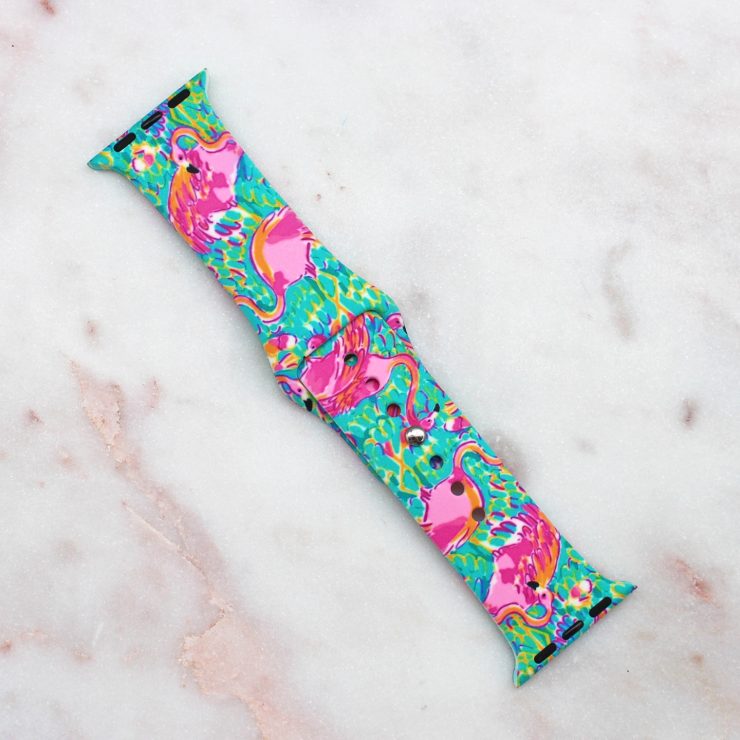 A photo of the Flamingo Apple Watch Band product