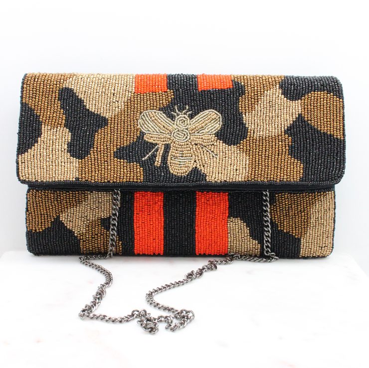 A photo of the Lana Beaded Camo Handbag product