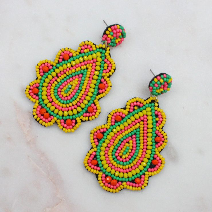 A photo of the Milo Beaded Earrings product