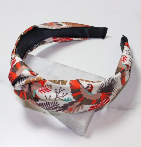 A photo of the Tropical Leaf Headband In White product