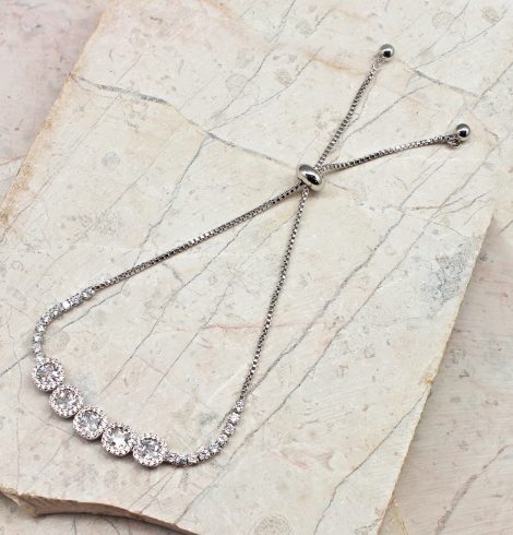 A photo of the Beautiful Treasures Adjustable Bracelet In Silver product