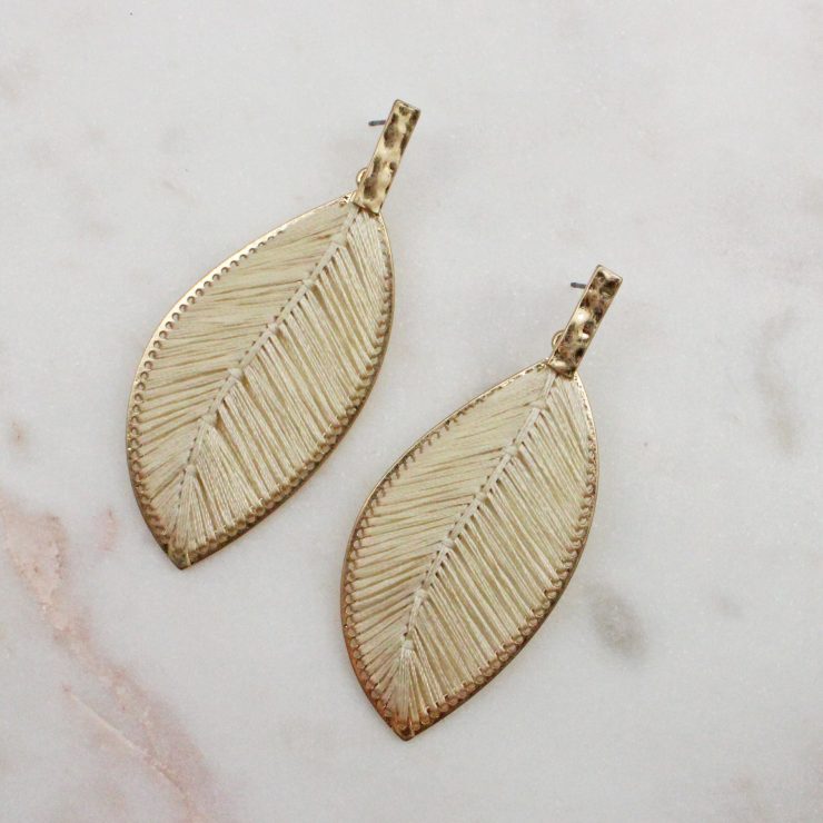A photo of the Everleigh Earrings In Beige product