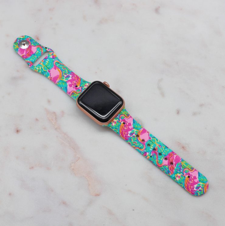 A photo of the Flamingo Apple Watch Band product