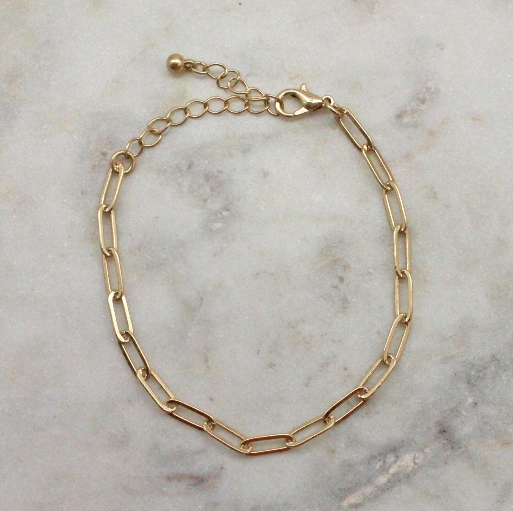 Paperclip Bracelet In Gold Best of Everything Online Shopping