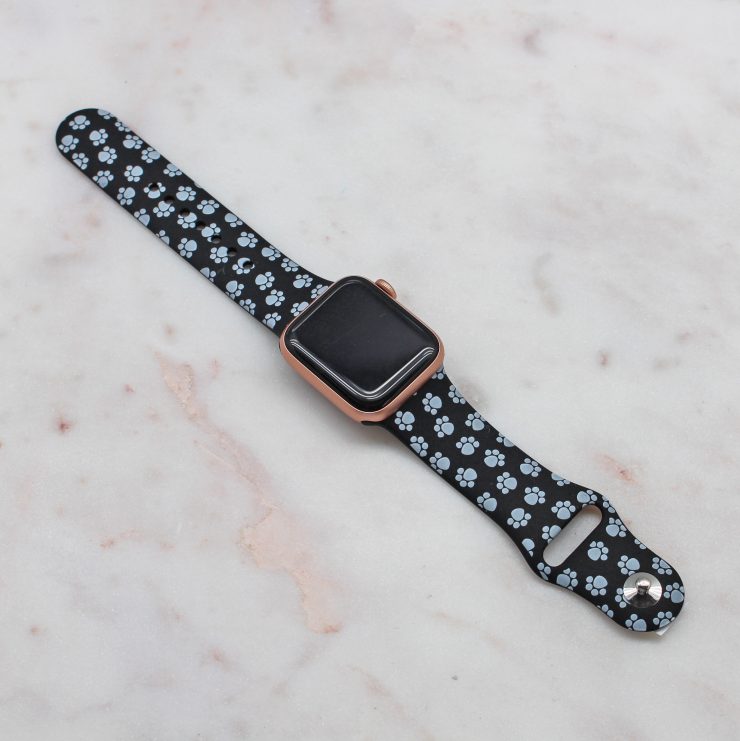 A photo of the Animal Paw Apple Watch Band In Black product