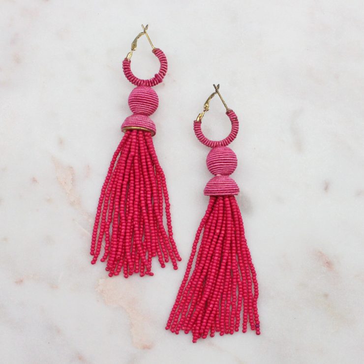 A photo of the Tinsley Earrings In Pink product