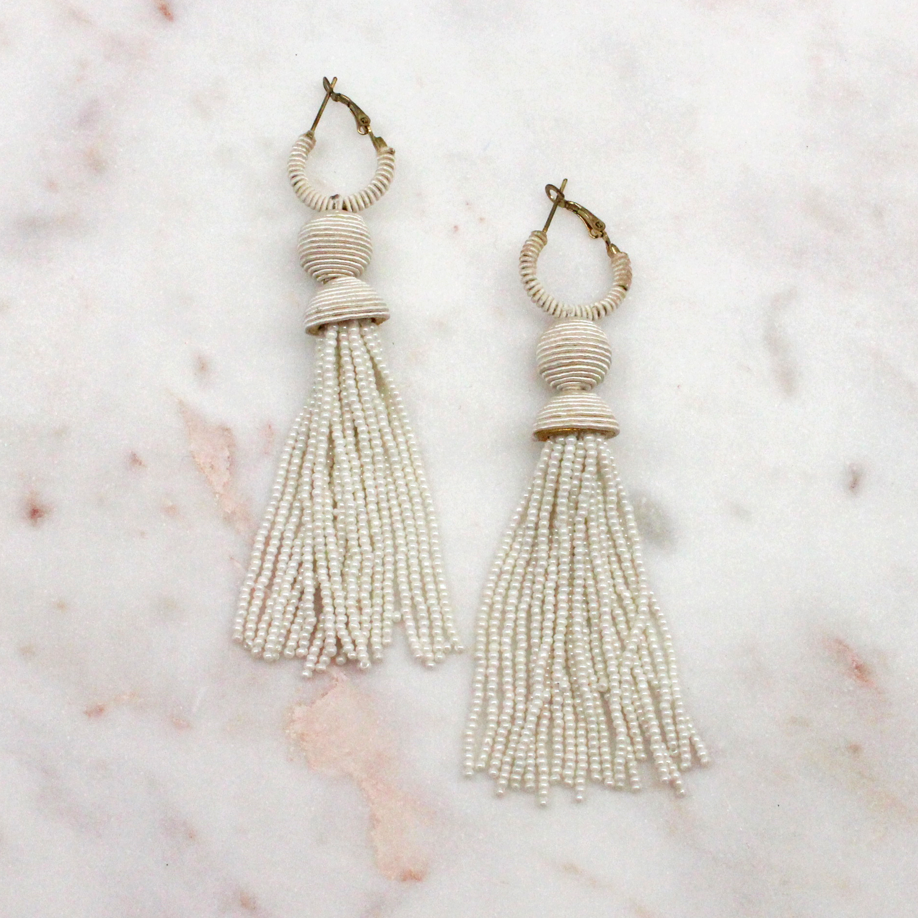 Tinsley Earrings In White - Best of Everything | Online Shopping